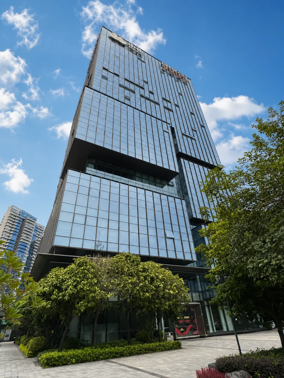 The building housing Pinpoint's China office on a sunny day