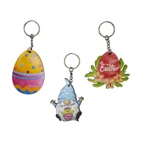 Full Colour Wooden Keyring view 1