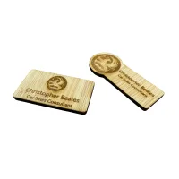 Bamboo Name Badge view 2