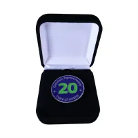 Soft Enamel Badge in Hinged Velour Box view 2