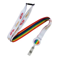 Dye Sublimation Lanyards with Pull Reel view 2