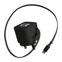 USB-C Plug Charger with Retractable USB-C Cable view 3