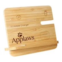 Bamboo Wireless Charging Station view 7