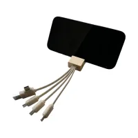Bamboo Multi-Cable with Phone Stand view 3