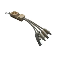 Bamboo Multi-Cable with Phone Stand view 2
