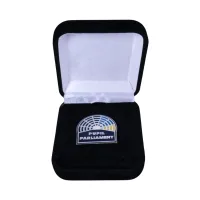 Hard Enamel Badge in Hinged Velour Box view 2