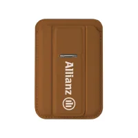 PU Leather MagSafe Card Holder with Phone Stand view 4