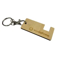 Bamboo Phone Stand Keyring view 2