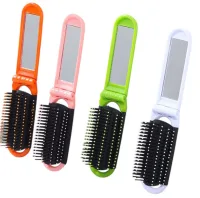Oblong Folding Brush with Mirror view 2