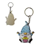 Full Colour Wooden Keyring view 3