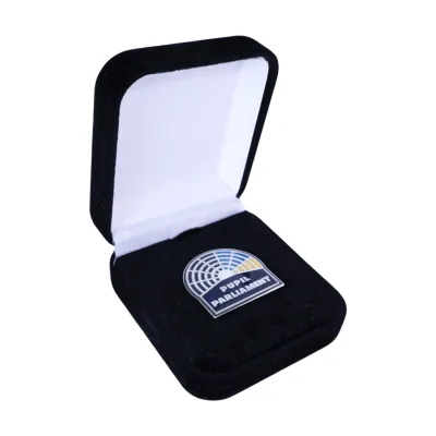 Hard Enamel Badge in Hinged Velour Box