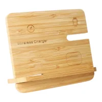 Bamboo Wireless Charging Station view 3
